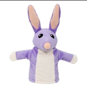 Bob Bilby Hand Puppet Plush Purple Bluey Character 10” Soft Toy